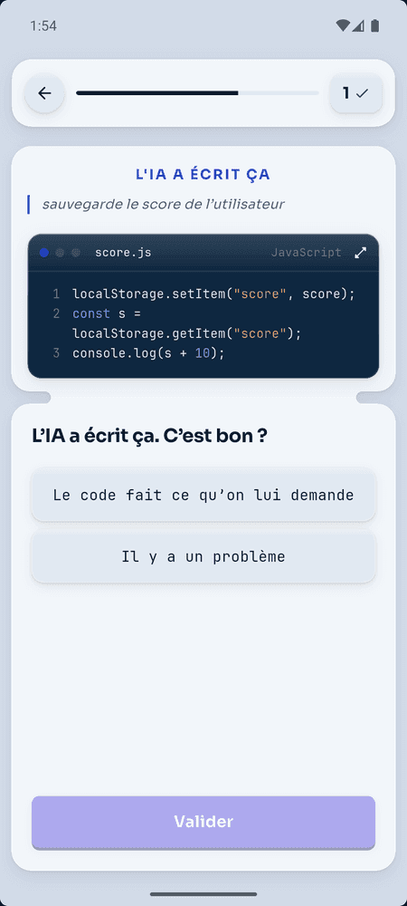 Trace — Un défi du jour de type « L'IA a écrit ça »